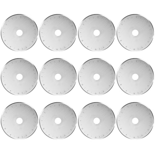 12 Pack 45mm Rotary Steel Blades, Sharp and Durable Rotary