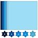 Blues Cardstock Art Paper 20 Sheets 12 x 12 Craft Cover Stock Stash Pack- Assorted Colored Scrapbook 80lb Card Stock for Construction Crafts, Embossing, Quilling, Cardmaking