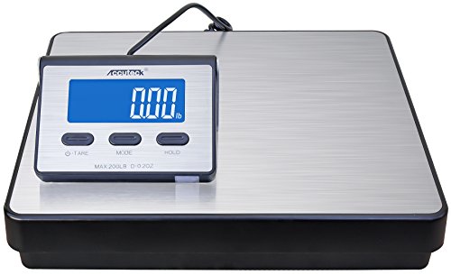 Accuteck A-BC200 200LB x 0.2 OZ Digital Heavy Duty Shipping Postal Scale, Stainless Steel - Thumbnail 3
