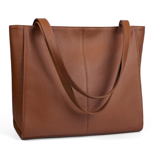 Image of befen Genuine Leather Tote Bag for Women Work Travel Leather Purse Handbags