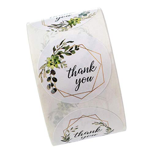 menolana 500x/rolo redondo Thank You adesivos etiquetas para embrulho de presente