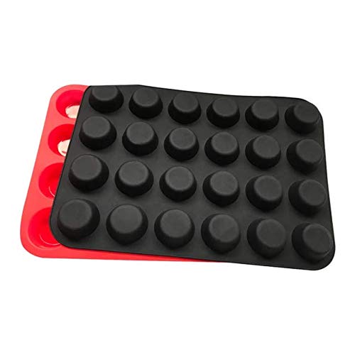 BAKER'S CUTLERY® 1 Pc Silicone 24 Cavity Cupcake Muffin Mould (24 Cavity Muffin Mould) 1