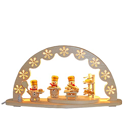 Chandelier LED bonhomme de neige déco fenêtre Noël rustique