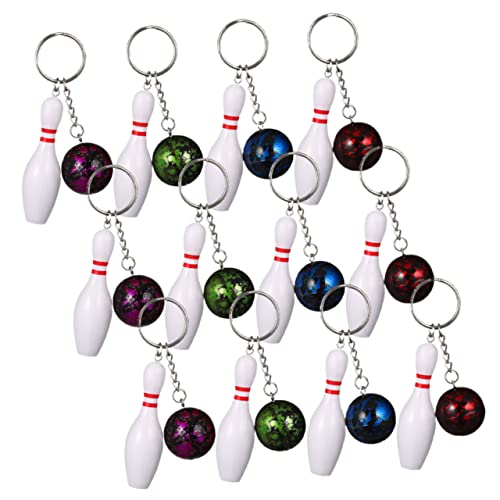 Porte-clés bowling pour souvenirs d'événements sportifs et jeux suspendus colorés
