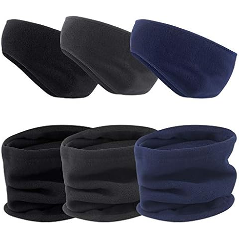 TUPARKA 6 Piece Fleece Headband Set Cover