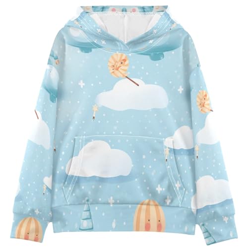 LINNIKEEEE Repitiendo La Nieve Blanca Sudaderas con Capucha para NiñOs NiñAs con Estampado 3D Bonitas Cómodas