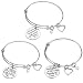 iJuqi Teacher Appreciation Gift Idea - 3PCS Stainless Steel Expendable Inspirational Bangle Bracelet Set, Best Teacher Jewelry, Thank You Gifts for Women, Christmas Birthday (3PCS)