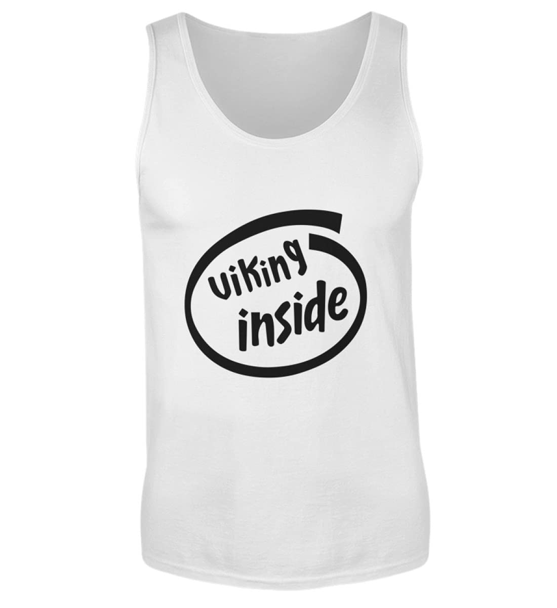 Camiseta de tirantes para hombre de verano Viking Inside Blanco XL 3