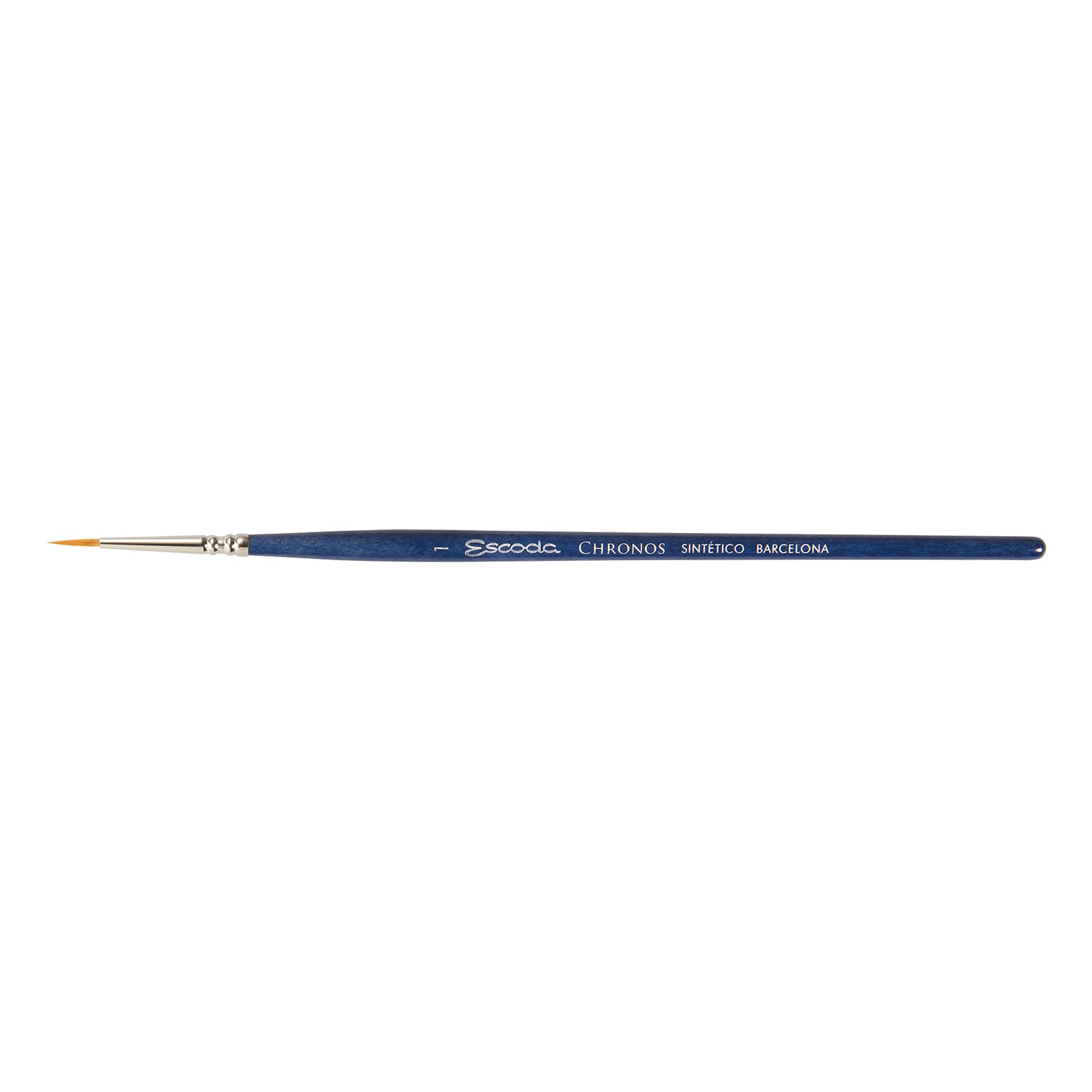 Escoda Chronos Series 1351 Artist Watercolor & Acrylic Paint Brush, Synthetic Toray Fiber & Red Sable Blend, Pointed Round, Size 1