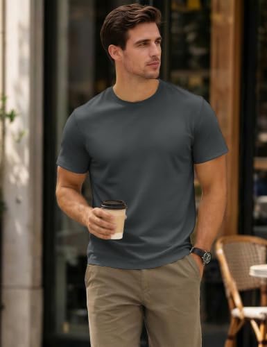 Image of MAGCOMSEN Mens T-Shirts Short Sleeve UPF 50+ Lightweight Moisture Wicking Basic Crewneck Casual Summer Cooling T Shirt