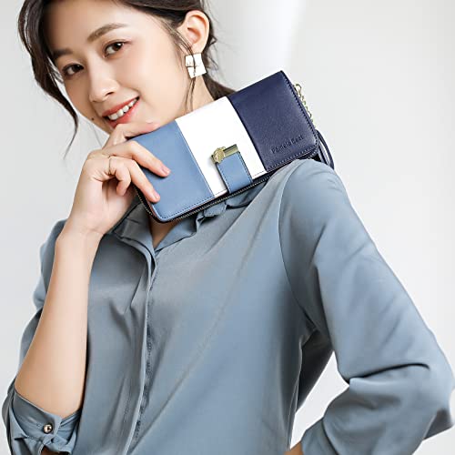 [Pomelo Best] 長財布 レディース カードケース 小銭入れ 磁気防止 大容量 PUレザー スマホ入れ可