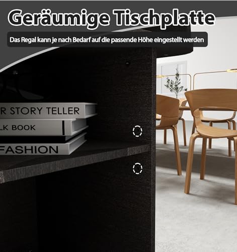 Suuiwau Stehpult Podiumständer, Rednerpult mit Doppellagiges Ablagefach und Bremsrad für Klassenzimmer, Hörsaal, Kirche, Seminar Schwarz