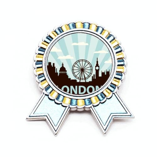 Broche œil de Londres Britain UK en métal taille M pour passionnés de culture britannique