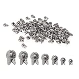 Croch 100pcs Fishing Removable Split Shot Sinker, Fishing Sinker and Weight Clip On Weights Bass...