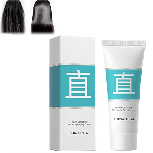 Silk & Gloss Hair Straightening Cream, Protein Correcting Hair Straightening Cream, Hair Straightening Treatment Cream for Curly Hair for All Hair Types (1 Pc) Cover