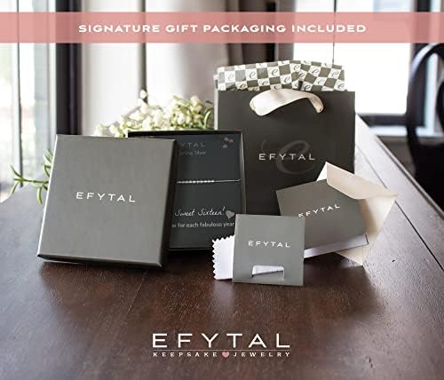 EFYTAL Sweet 16가지 선물, 925 스털링 실버 스위트 16개 팔찌, 16세 생일 선물, 16번째 생일 선물, 달콤한 16가지 생일 장식, 16번째 생일 파티, 메탈 — 사진 4