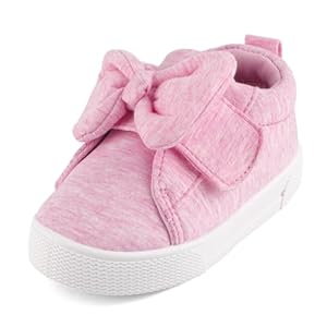 Cheerful Mario 1-5 Years Baby Girls Sneakers First Walking Shoes Toddlers Little Girls Soft Canvas Shoes Breathable Trainers with Cute Bowknow