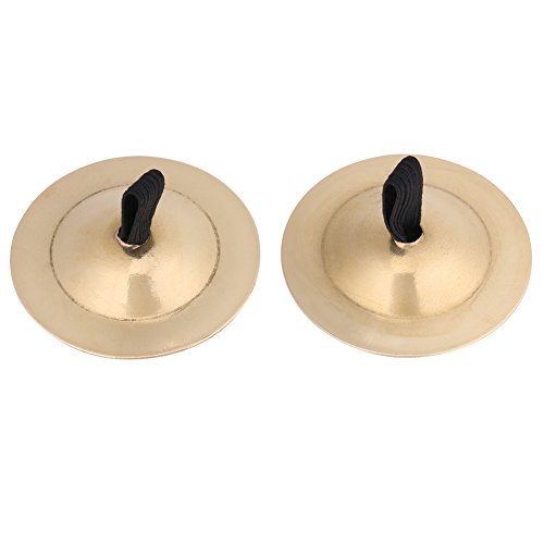 Belly Dance Finger Cymbal, Brass Zills Musical Instrument Dancing Accessory One Pair For Single Hand Operation Only #TOP4