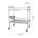 GagalU Two Layers Medical Trolley, Stainless Steel Medical Cart, Assemble The Surgical Cart, Rescue Vehicle Instrument Change Vehicles, Load 100 Kg -Service Carts