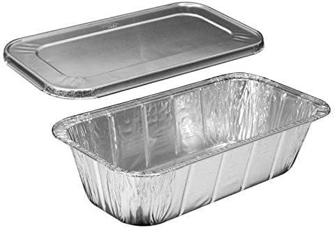Pan desechable de aluminio de 5 libras con tapa (100)