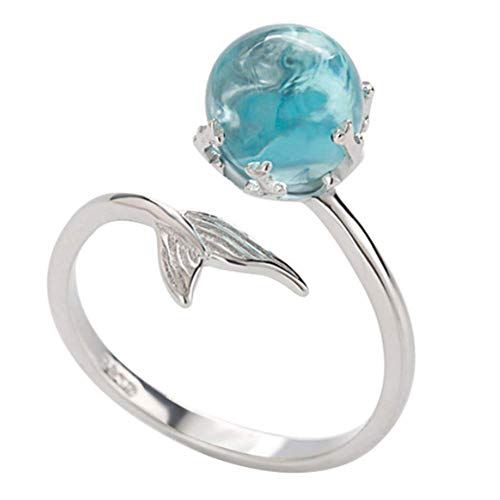 Mengmen Anillo de Mujer Anillo de Cristal de Anillos Abiertos Ajustables Tamaño de Curva de de La Boda Mengmen Anillo de Mujer Anillo de Cristal de Anillos Abiertos Ajustables Tamaño de Curva de de La Boda