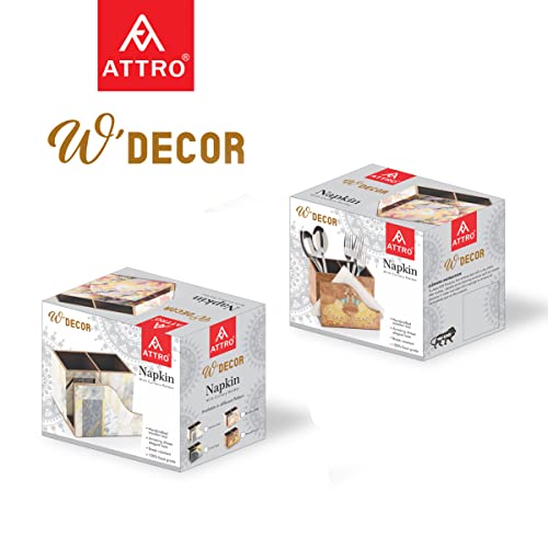 Image of Attro Marble Gold Designer Wooden Cutlery Holder and Napkin Holder Set, Organizer Stand, Multipurpose Stand, Spoon Holder, Standard