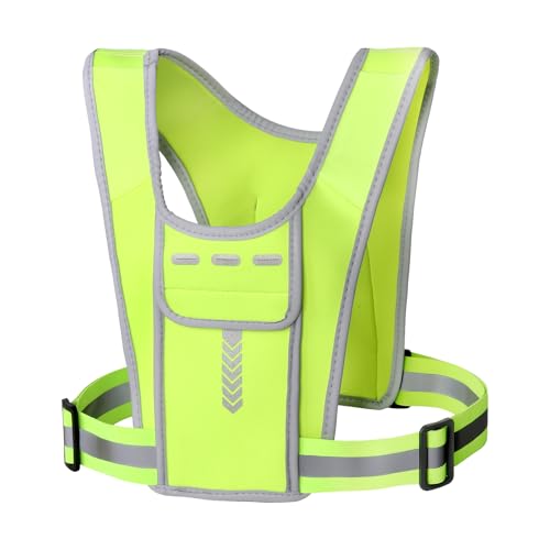 LYPPUL Running Vest Phone Holder, Reflective Running Vest with 4 Water Bottle Key Card Pockets, Men Women Sport Chest Phone Holder, Cycling Hiking Jogging Accessories LYPPUL Running Vest Phone Holder, Reflective Running Vest with 4 Water Bottle Key Card Pockets, Men Women Sport Chest Phone Holder, Cycling Hiking Jogging Accessories