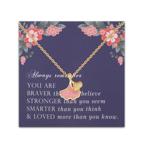 LQRI Dainty Ginkgo Leaves Necklace Golden Brass Leaves Gift Plant Jewelry Ginkgo Leaf Lucky Lharm Pendant Gift