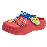 Lightning McQueen Red Clogs Slip on Water Shoes Casual Summer for Boys Kids Children - L Size