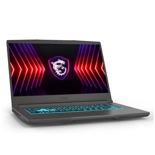msi Notebook para jogos fino de 15,6 polegadas FHD 144 Hz, AMD Ryzen 5 7535HS, 16 GB de RAM, SSD de 512 GB, NVIDIA GeForce RTX 4050, webcam, teclado retroiluminado, cinza, Windows 11 Home