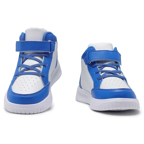 Image of Kids Sneakers Boys Running Shoes Girls High Top Casual Lightweight Classic Adjustable Strap Sneakers