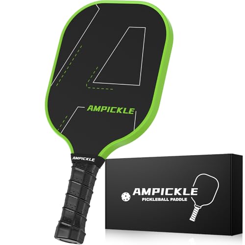 Image of Pickle Ball Paddle,Fiberglass Pickleball Paddle,Frosted Surface Pickleball Rackets, USAPA Standards,Oversized Sweet Spot Pickle Ball Paddle for Indoor Outdoor (A-Line Green)