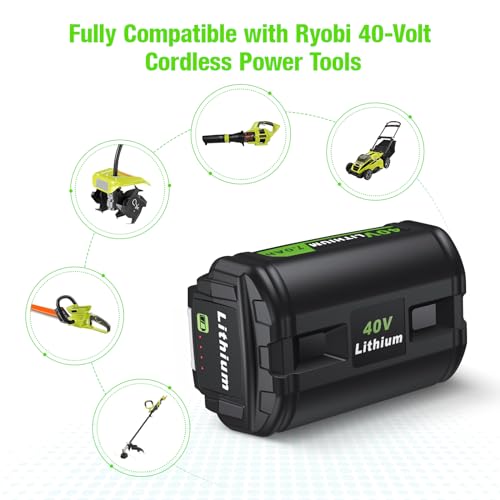 Orhfs 40V 7.0Ah Li-Ion Replacement Battery Compatible With Ryobi 40V Battery And Charger Combo Leaf Blower Cordless Compatibel With Ryobi 40 Volt Battery And Charger For Ryobi 40 Volt Lithium Ion Battery-1 thumb #2