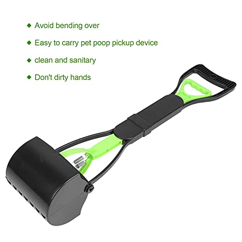 Image of Cocoarm Pooper Scooper with Long Handle, Jaw Poop Scoop for Large Dogs and Cats, Portable Pet Waste Picker, Green