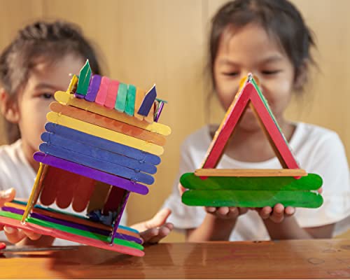 500 Pack 6 Inch Jumbo Craft Sticks In Bright Colors - Wooden Popsicle Sticks #TOP3