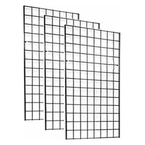 2' X 4' Gridwall Panels - 3 Pcs Box - Grid Wall Display Black Cover