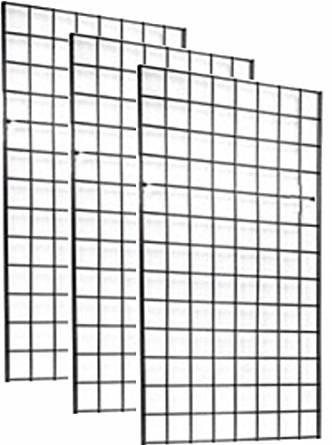 2' X 4' Gridwall Panels - 3 Pcs Box - Grid Wall Display Black