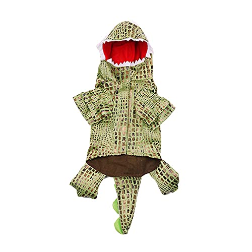 Coppthinktu Alligator Dog Costume Halloween Dog Crocodile Costume Hoodie Coats Pets Jumpsuits #TOP2