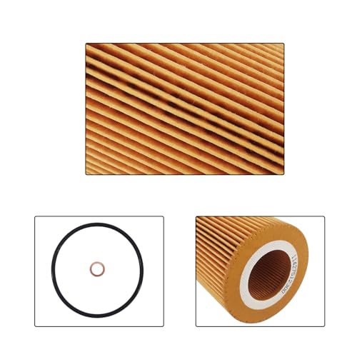Oil Filter Housing Cap Cover Fit for 2001-2005 BMW 320i 325i 325xi 330i 330xi 525i X5 Replace 11421744000 917013 11427512300 w/Oil Filter Gasket Bolt