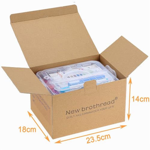 Miniatura 6 de New Brothread 40 Brother Colores 500m Bordado Máquina Hilo Con Caja De Almacenamiento De Plástico Transparente Para Máquina De Coser Bordado