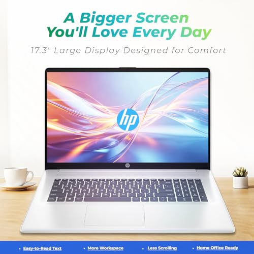 Image of HP 17.3 Inch Business Laptop Computer • 2026 Edition • AMD Ryzen 5 7430U • 8GB RAM • 256GB SSD • Full HD Display • Windows 11 • Wi-Fi 6 • Large Screen for Home • Office & Study