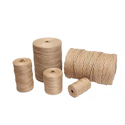 uyeoco Cordoncino Iuta, Corda di Canapa Fune Iuta Filo di Legatura, Naturale Corda per Canapa per Fiorai, Artigianato Artistico, Decorazione, Imballaggio, Giardino (Color : A, Size : 12mm-50m)