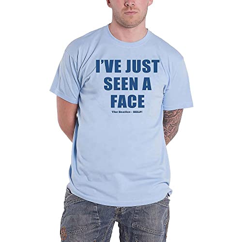 T-shirt à manches courtes imprimé The Beatles vêtement bleu homme S