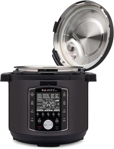 Instant Pot Pro Olla a Presión Eléctrica Multifunción 10 en 1, Cocción Lenta, Arrocera, Vaporera, Yogurtera, Sartén para Saltear, Esterilizador y Al vapor – Acero Inoxidable, 1200 W – 5,7 L, Negro - imagen 3
