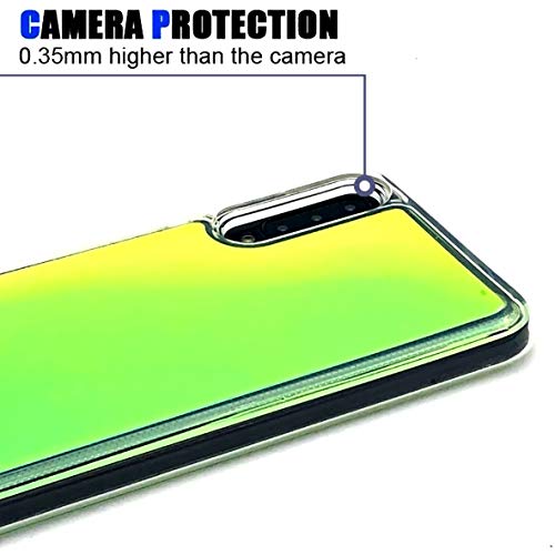 Vensen Liquid Fluorescent Case For Samsung Galaxy A50 Soft Tpu Luxury Glow In The Darkness Noctiluncen Luminous Neon Sand Case Fit 2019 6.4" Galaxya50 (Green) #TOP4