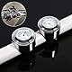 Fydun Lenkerhalterung Uhr 7/8 1 Lenker Uhr Tisch Thermometer Temp Aluminiumlegierung Wasserdichtes Lenkstange Vorwahlknopf Taktgeber und Thermometer (Weiß)
