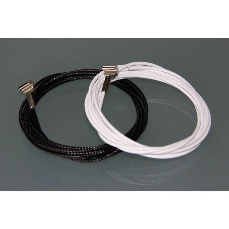 Image of STAS Steel Cable for Picture Hanging Rail with Cobra end Black 78.75 inch + STAS Zipper Hook (2 Pack)