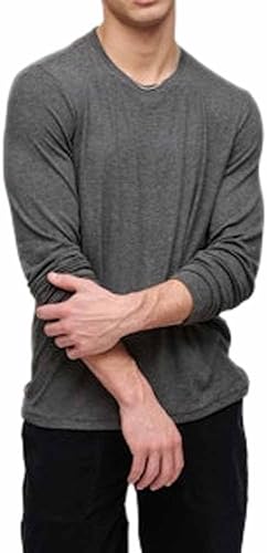 ATM Collection Women's Modal Rib Crewneck, Grey, XX-Large