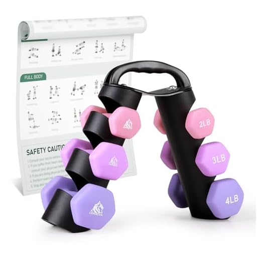 LIONSCOOL 2LB 3LB 4LB Pair Neoprene Coated Dumbbell Set