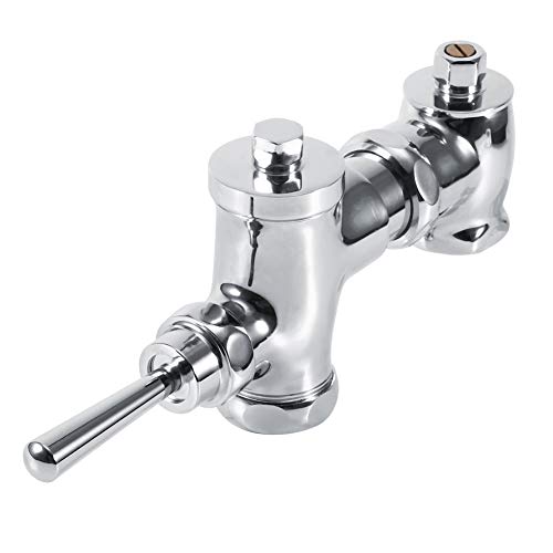 Fishlor Válvula de Descarga de urinario de latón, G1in Tipo de prensado Manual retráctil Válvula de Descarga de urinario Válvula de Descarga Manual montada en la Pared Baño público